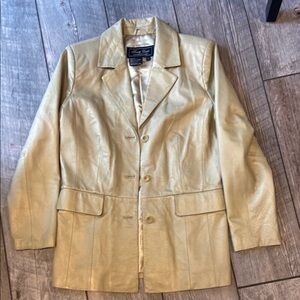 Terry Lewis Classic Luxuries Gold Leather Jacket